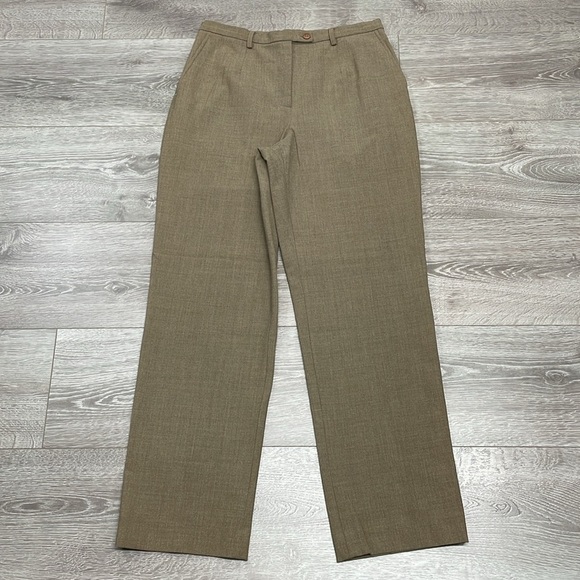 Lands’ End Vintage High Waist Flat Front Dress Pants 8 - Picture 7 of 15